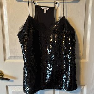 Sequin Sleeveless Blouse